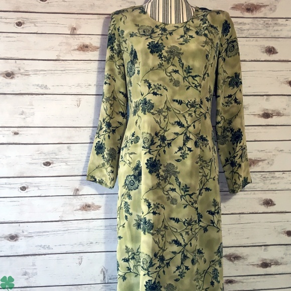 Petite Sophisticate silk Light Green Dress - Picture 8 of 11